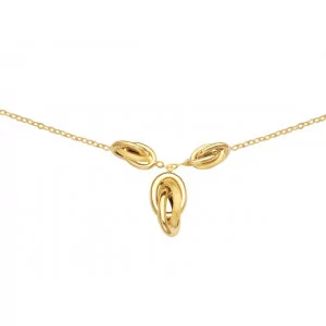 3 Knots Forçat Necklace Y Drop 18 Carat Gold