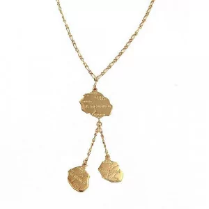 Collier Motif Corail Rouge Plaqué Or bijouxcreoles.com