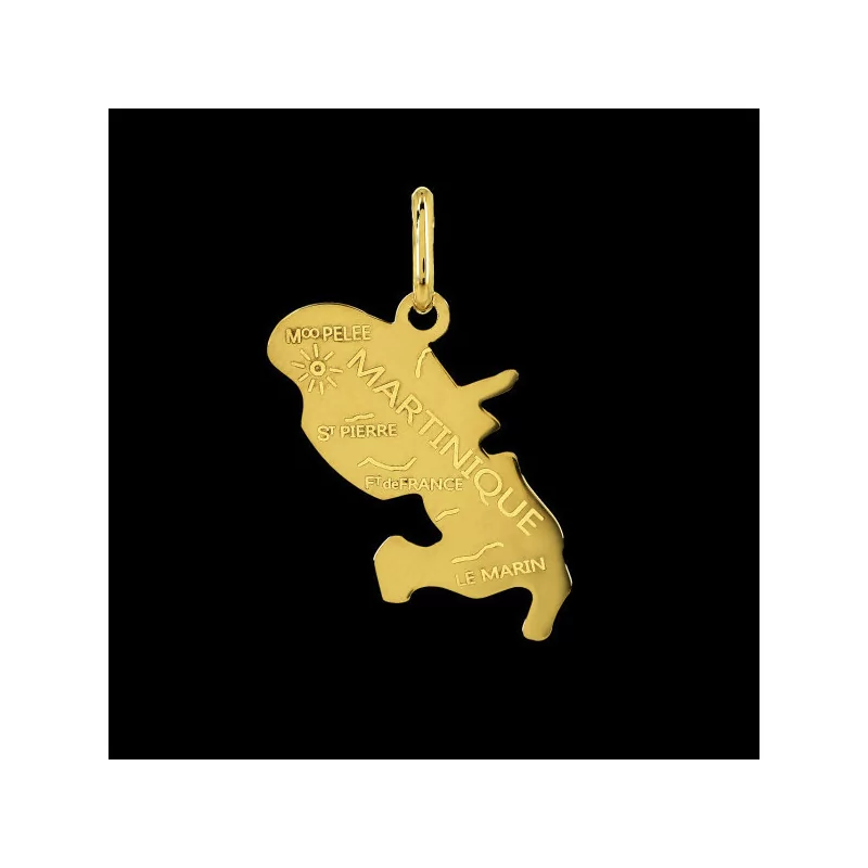 Pendentif carte de la Martinique or bijouxcreoles.com