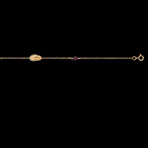 18 carats gold bracelet Forcat with 5 seeds, 6mm.