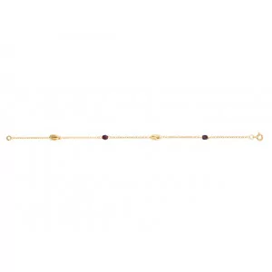Bracelet fantaisie Motif Ovale Or 9 Carats bijouxcreoles.com