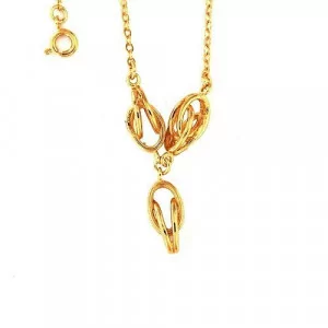 Collier Motif Corail Rouge Plaqué Or bijouxcreoles.com