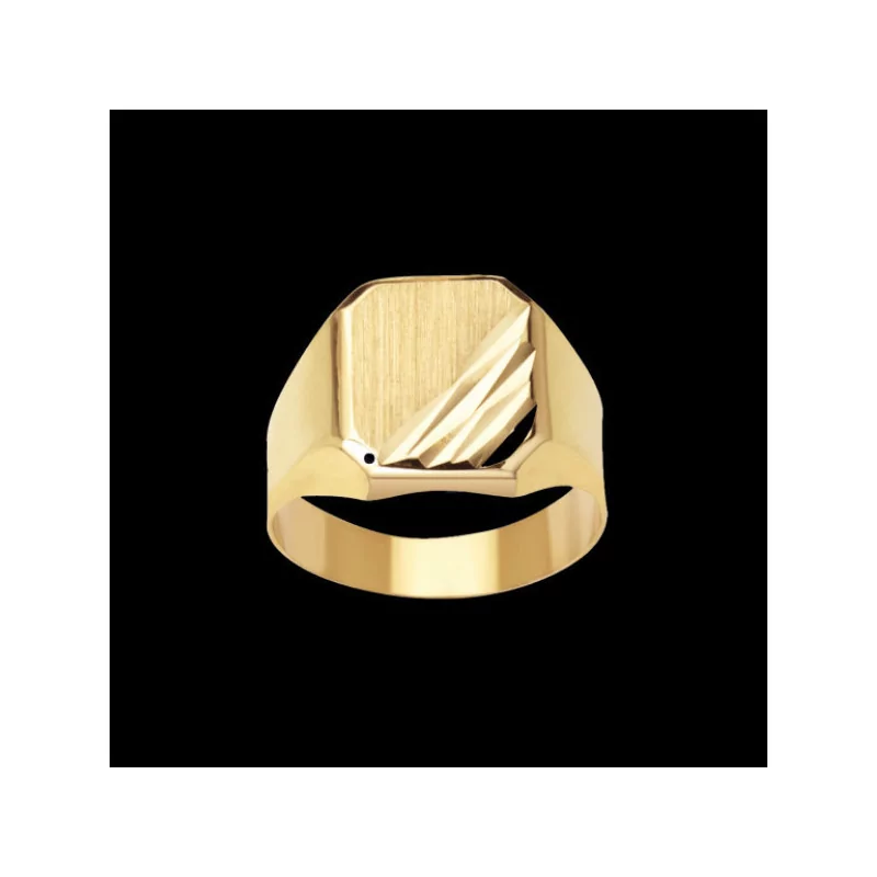 Signet ring square, plain, with 2 lines. Signet ring square, plain, with 2 lines.