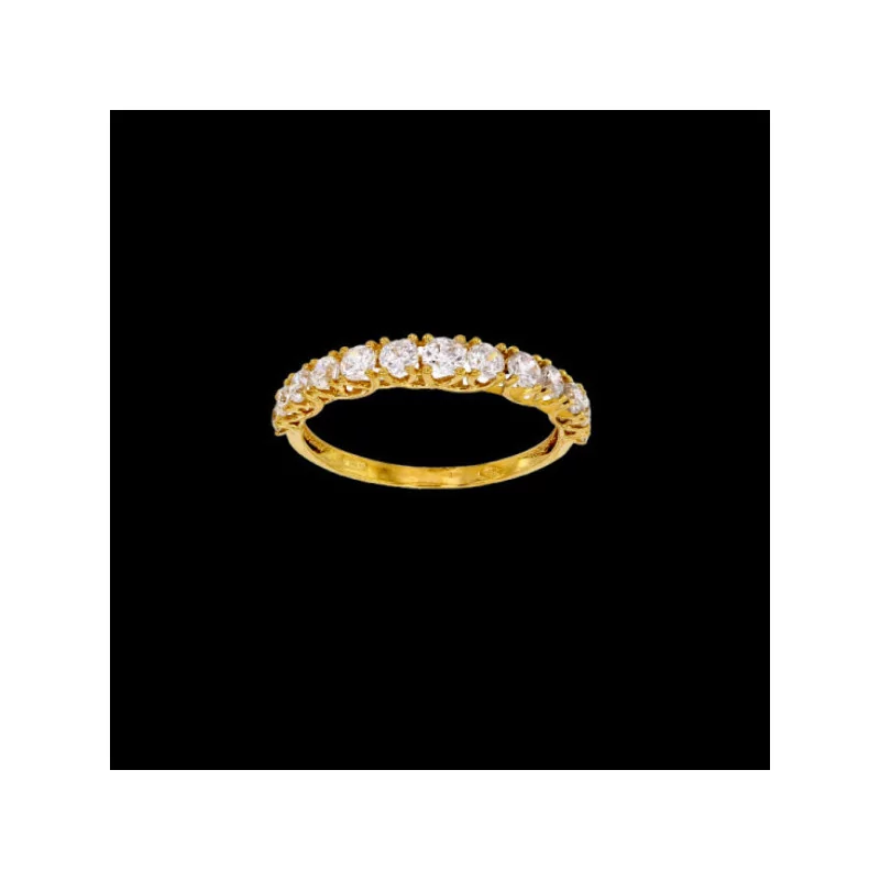 Bague solitaire demi alliance oxydes de zirconium bijouxcreoles.com