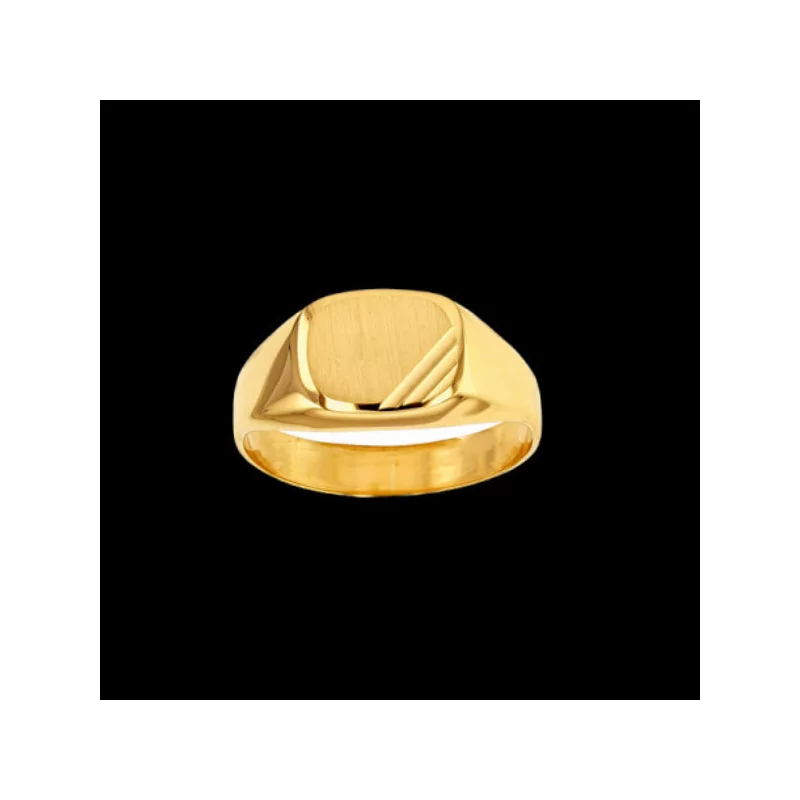 Signet ring in a rectangular chiselled shape Signet ring in a rectangular chiselled shape