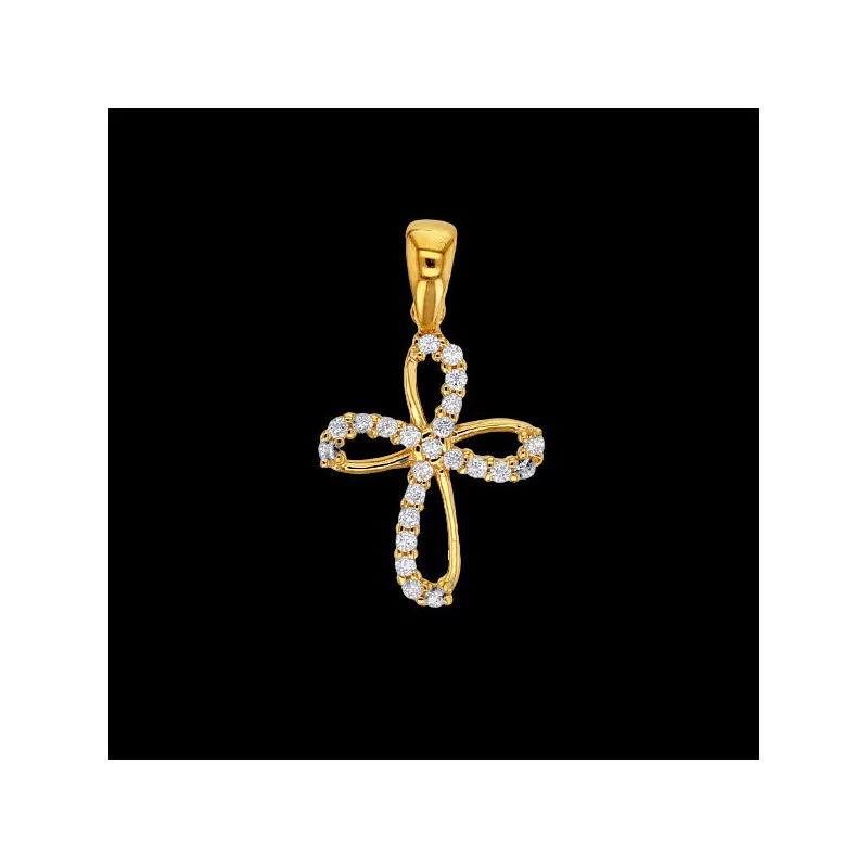 Pendentif croix ajouré en Or oxyde de zirconium en Or bijouxcreoles.com Pendentif croix ajouré en Or oxyde de zirconium en Or bijouxcreoles.com
