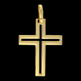 Pendentif croix ajourée en Or
