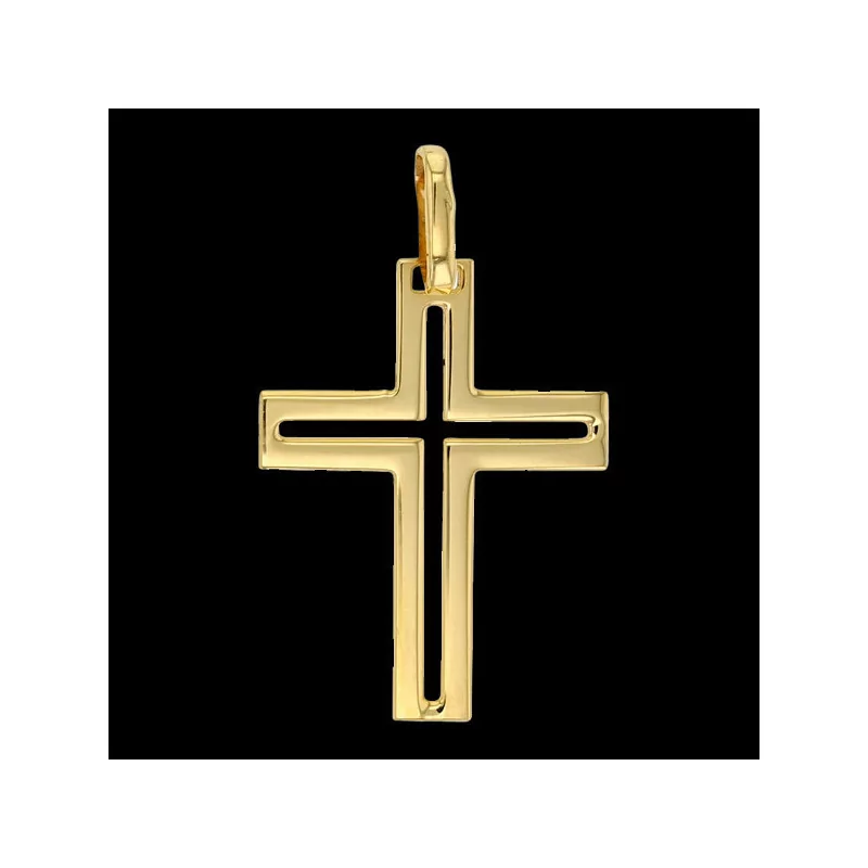 Hollow Cross Pendant in Gold Hollow Cross Pendant in Gold