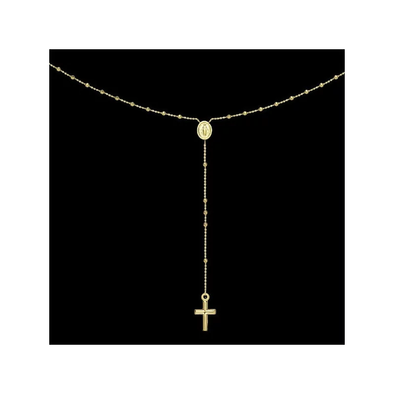 Rosary Beads with Cross and Miraculous Virgin in Gold Rosary Beads with Cross and Miraculous Virgin in Gold