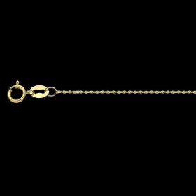 Chaîne maille Forçat claire miroir 0,80 mm 18 Carats