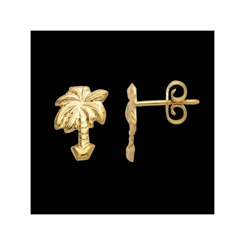 Palm Tree Gold Stud Earrings Palm Tree Gold Stud Earrings