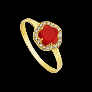 Diamond chain ring in gold