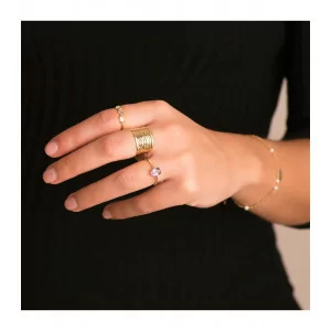 Bague créole Vague Or Jaune 9 Carats bijouxcreoles.com