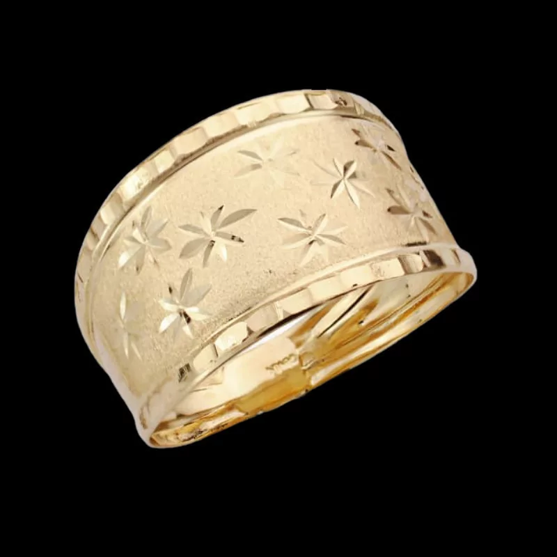 Bague Créole Facettée Or Jaune 9 Carats bijouxcreoles.com