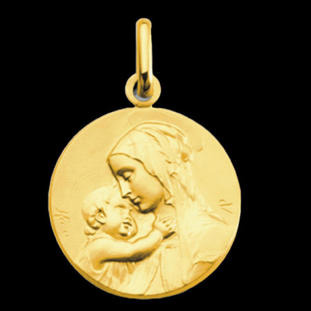 Médaille Vierge enfant Or jaune 18 Carats