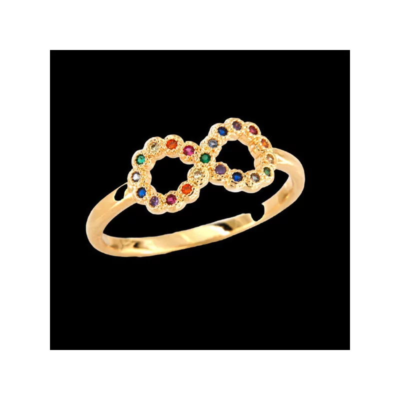 Bague Plaqué Or Infini Couleur bijouxcreoles.com Bague Plaqué Or Infini Couleur bijouxcreoles.com
