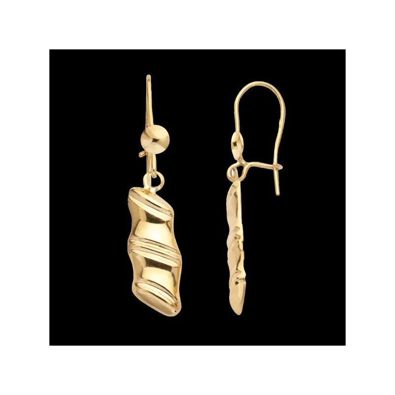 Boucles d'oreilles pendantes Bambou Or bijouxcreoles.com Boucles d'oreilles pendantes Bambou Or bijouxcreoles.com