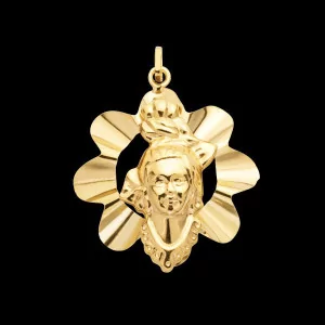 Pendentif lettre F en Or 9 Carats bijouxcreoles.com