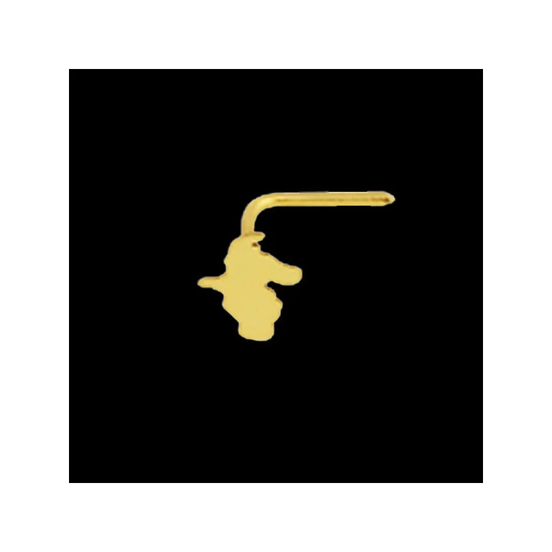 Nose piercing card Martinique Gold