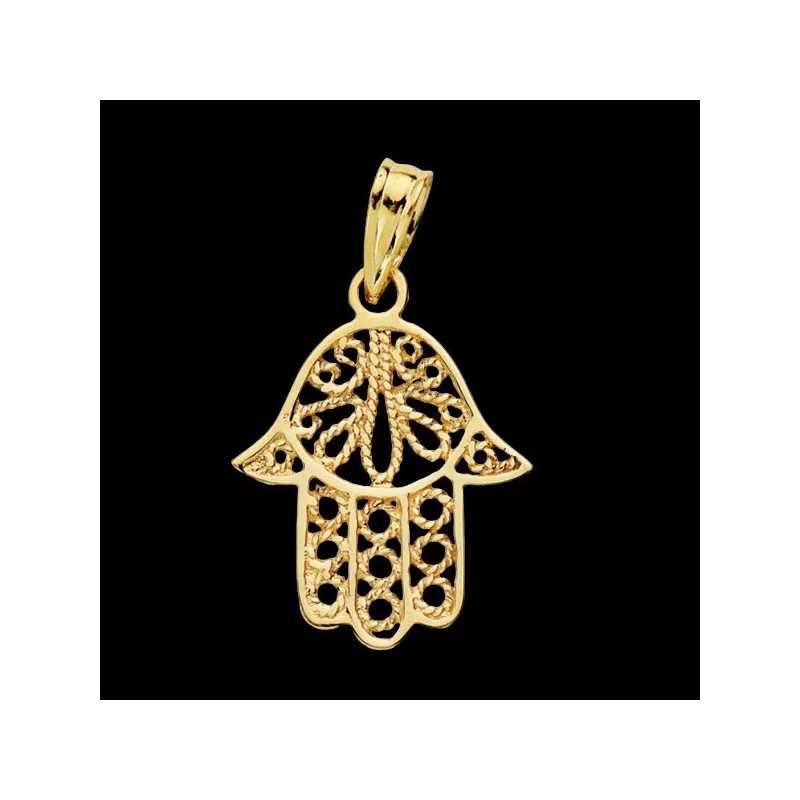 Pendant M Hand of Fatima Gold