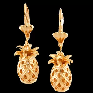 Boucles d'oreilles Grappe Raisin Plaqué Or bijouxcreoles.com