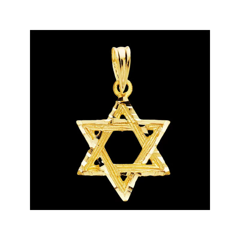David Star Pendant 18 mm Gold David Star Pendant 18 mm Gold
