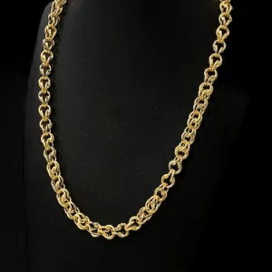 Collier Graine de Café Or jaune OZ 9 Carats bijouxcreoles.com