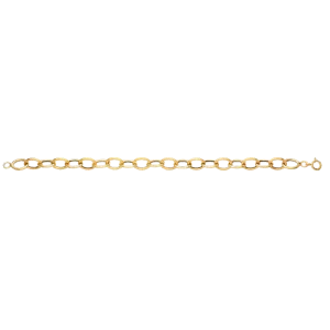 Bracelet fantaisie Ovale Or 9 Carats bijouxcreoles.com