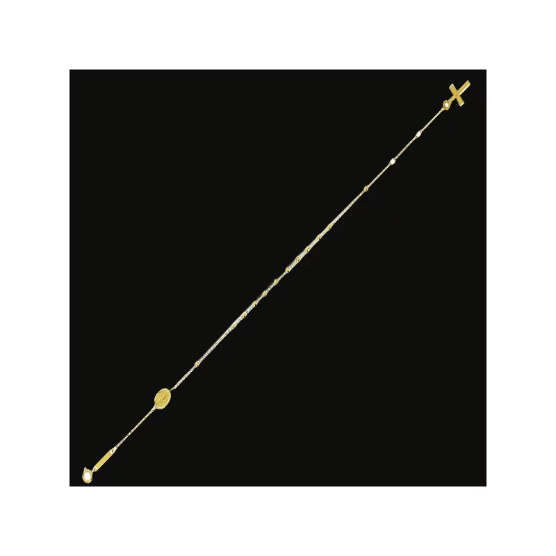 Bracelet Chapelet Croix et Vierge miraculeuse Or bijouxcreoles.com Bracelet Chapelet Croix et Vierge miraculeuse Or bijouxcreoles.com