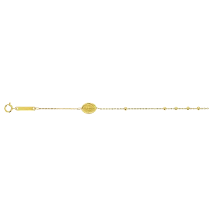 Bracelet Chapelet Croix et Vierge miraculeuse Or bijouxcreoles.com