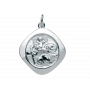 Médaille St Christophe carrée reversible Argent