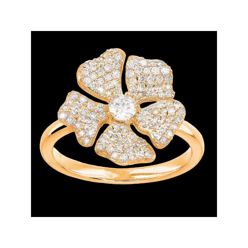 Hibiscus ring diamonds gold Hibiscus ring diamonds gold