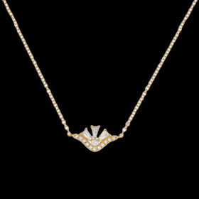 Collier éventail diamants Or 18 Carat