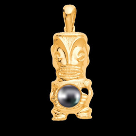 Pendentif Tiki polynésien Or
