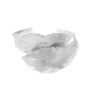 Bracelet rigide feuille banane argent bijouxcreoles.com