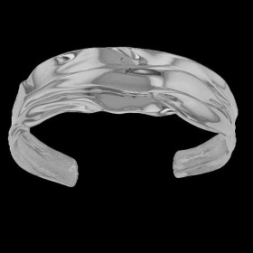 Bracelet rigide coulé de la fournaise Argent