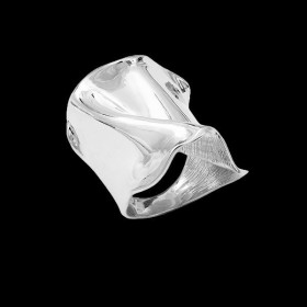 Bague coulé de la fournaise argent platiné