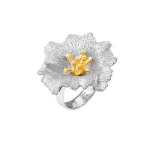 Bague Oxydes Zirconium bicolores Ovale Argent bijouxcreoles.com