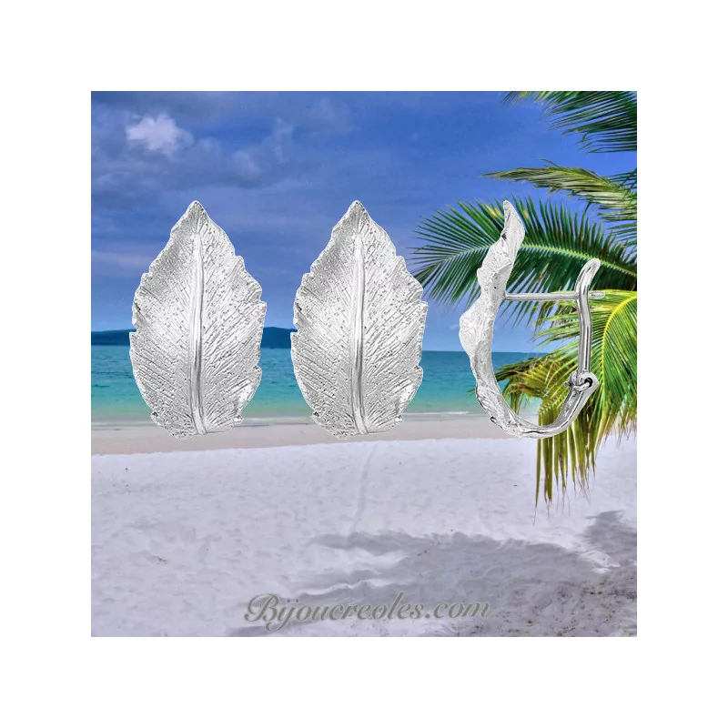 Banana Leaf Silver Earrings Banana Leaf Silver Earrings