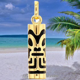 Pendentif Tiki Force Onyx Or
