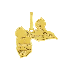 Pendentif lettre V en Or 9 Carats bijouxcreoles.com