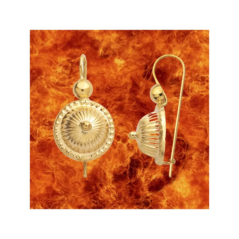 Gold Cabbage Earrings