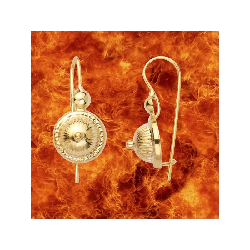 Gold Cabbage Earrings