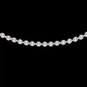 Coffee bean necklace with 2 ovals adorned with zirconia oxides