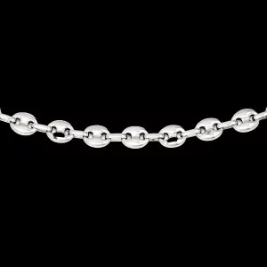 Platinum silver banana leaf necklace