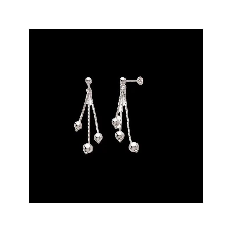 Earrings with ball on Venetian chain
