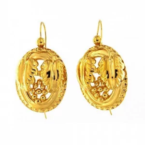 Boucles d'oreilles Créoles Onyx Madras bijouxcreoles.com