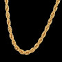 Collier Maille Corde 3mm Plaqué Or