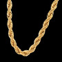 Collier Maille Corde 5mm Plaqué Or