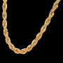 Collier Maille Corde 4mm Plaqué Or